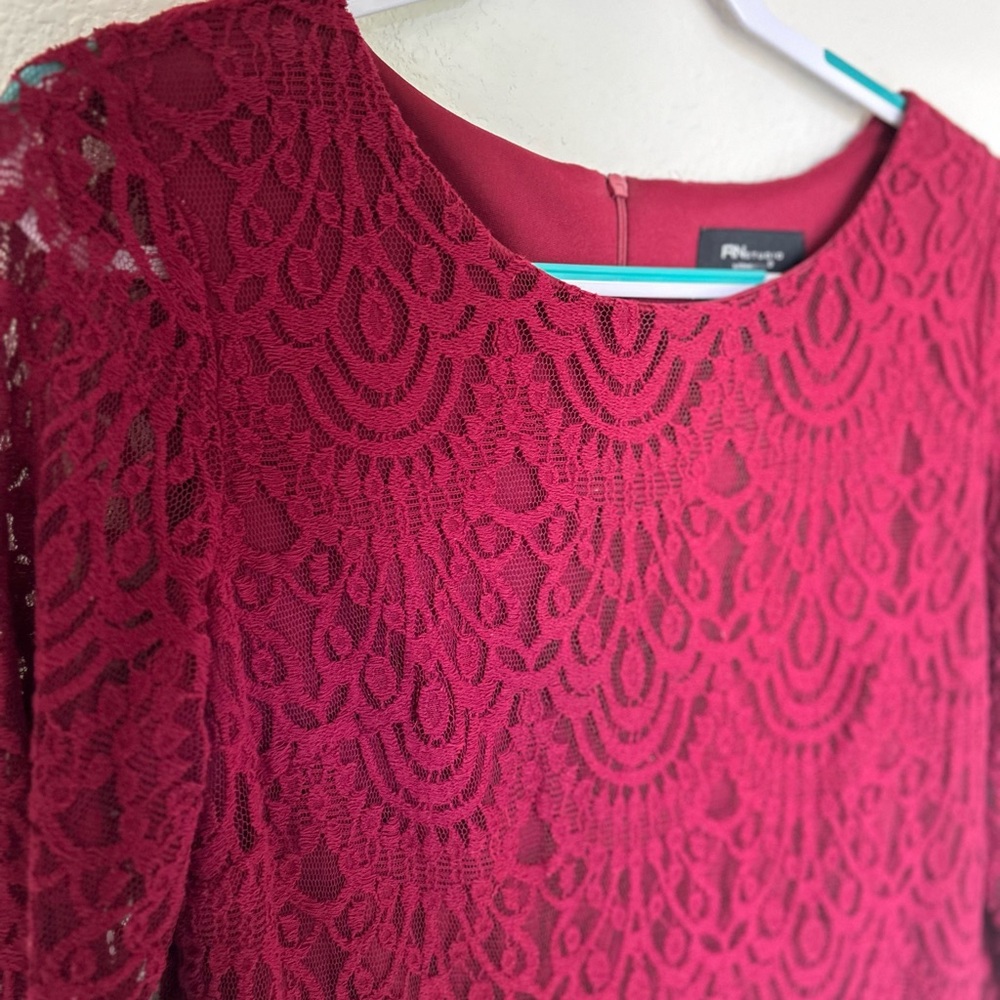 Studio Lace Dress in Vibrant Red